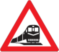 There is a railway crossing ahead