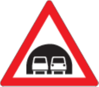 A tunnel ahead no overtaking